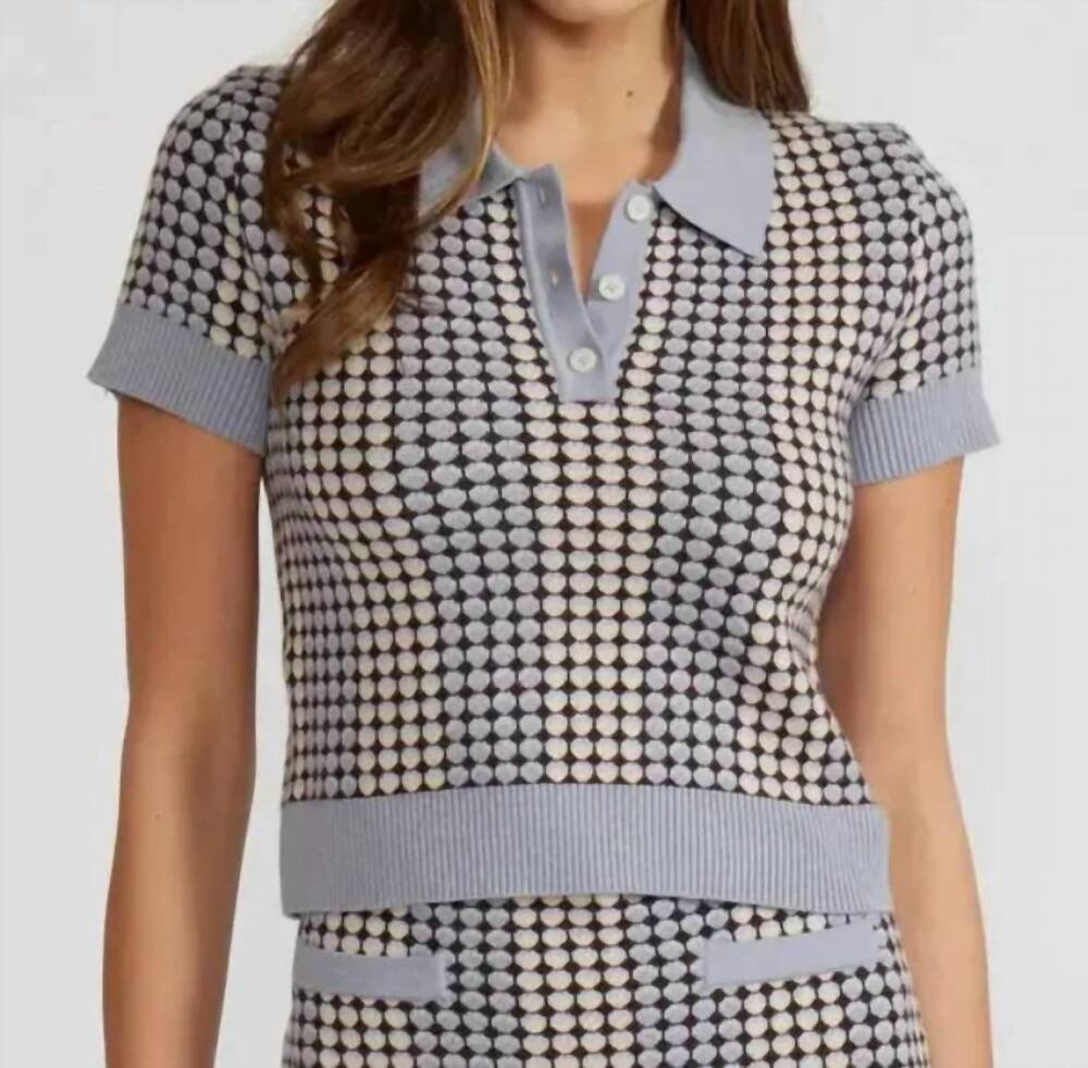 NEW LUCY PARIS vivian knit top in blue